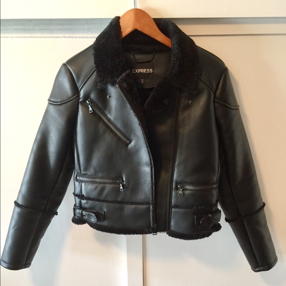 Express shearling leather jacket